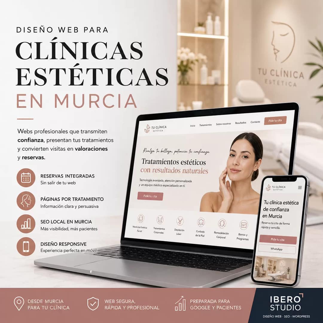 Aesthetic Clinic Web Design in Murcia | Ibero Studio 1 Professional web design for aesthetic clinics in Murcia