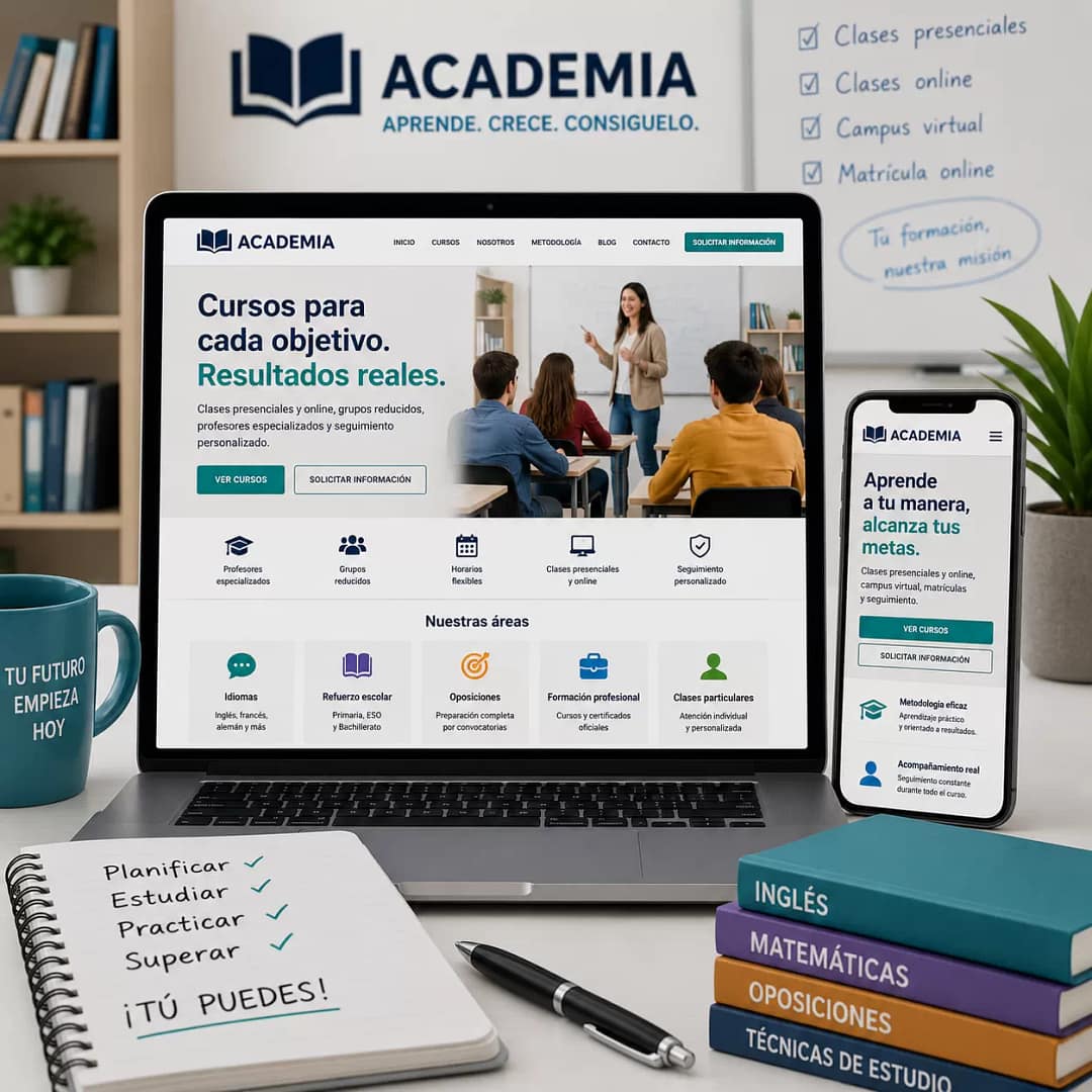 Academy Web Design in Murcia | Ibero Studio 1 Professional web design for academies in Murcia