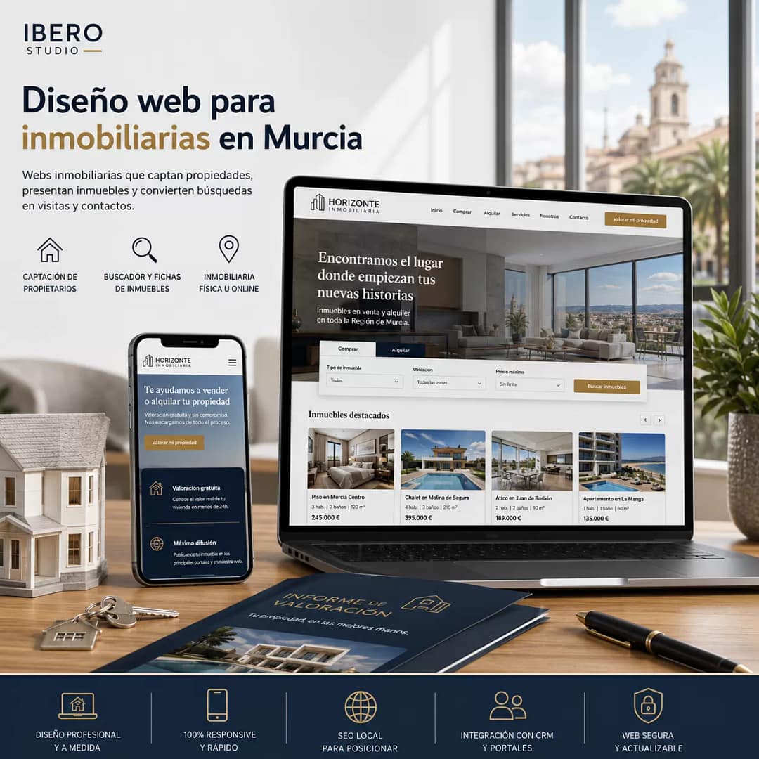 Real Estate Web Design in Murcia | Ibero Studio 1 Professional web design for real estate agencies in Murcia